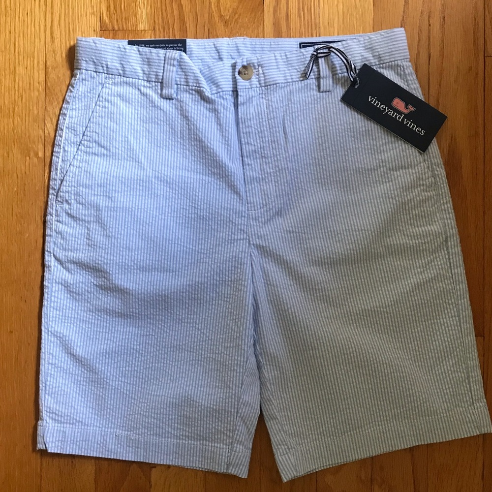 NWT Vineyard Vines Boys Seersucker Breaker Shorts